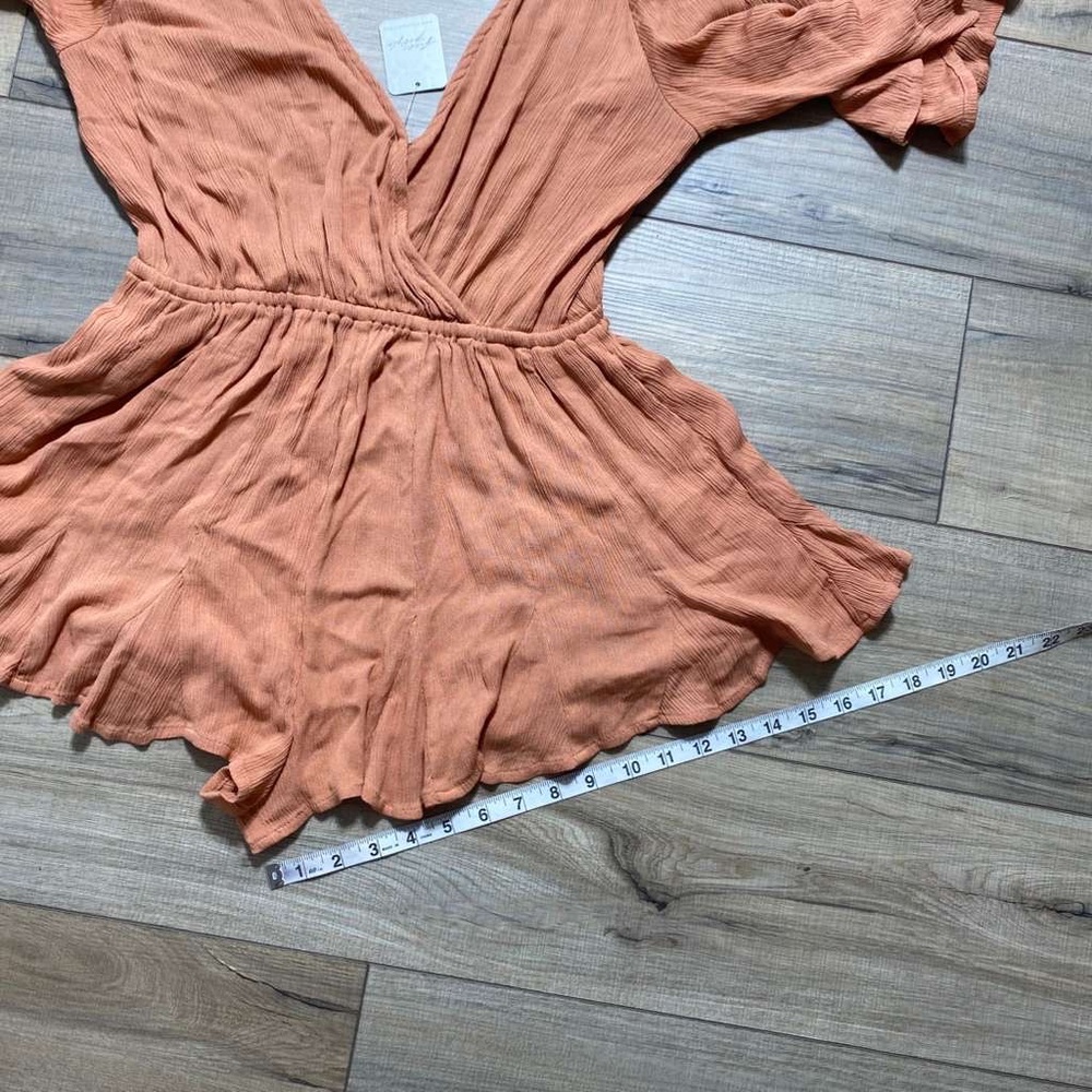 Free People Womens Nerea Open Back 100% Viscose Romper‎ Size Small Bronze - Picture 7 of 16